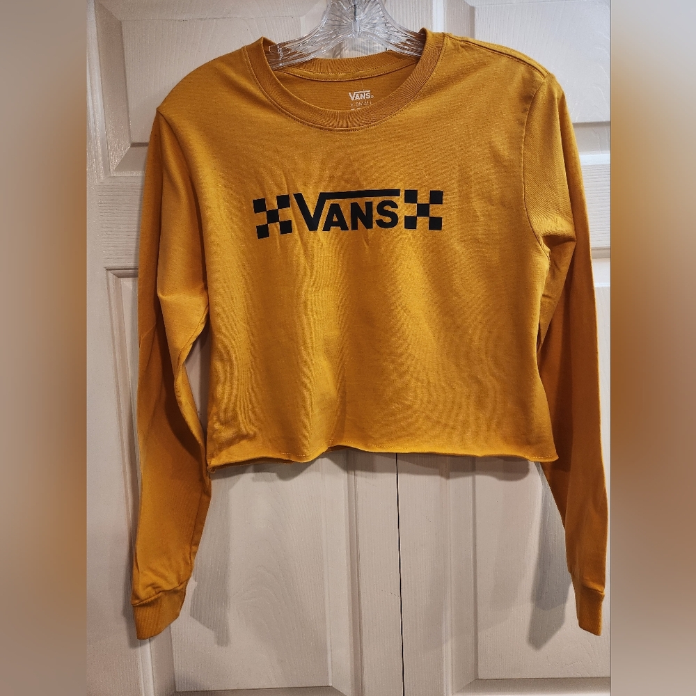 Vans long sleeve crop t-shirt, size x-small